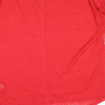 Paper Scissors Womens Red Polyester Basic Blouse Size XL Round Neck