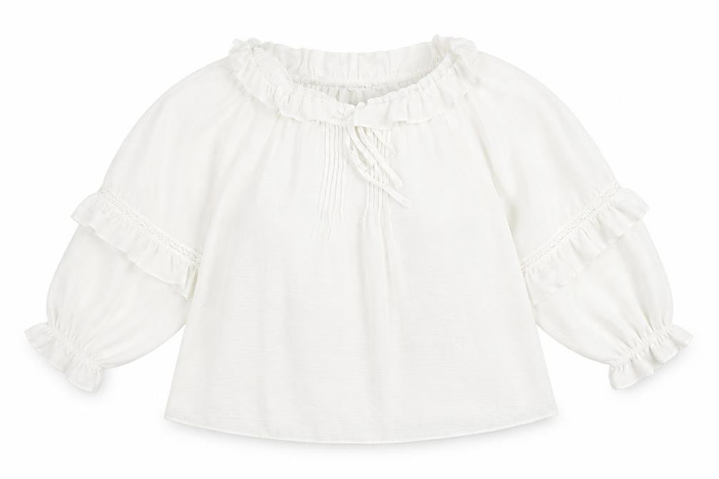 New Look Womens White Polyester Basic Blouse Size 6 Boat Neck