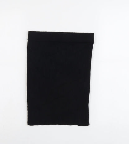 Zara Womens Black Nylon Bandage Skirt Size S