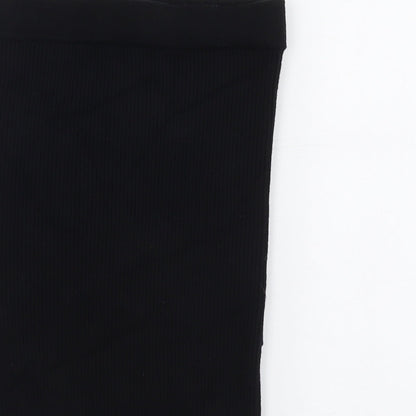 Zara Womens Black Nylon Bandage Skirt Size S