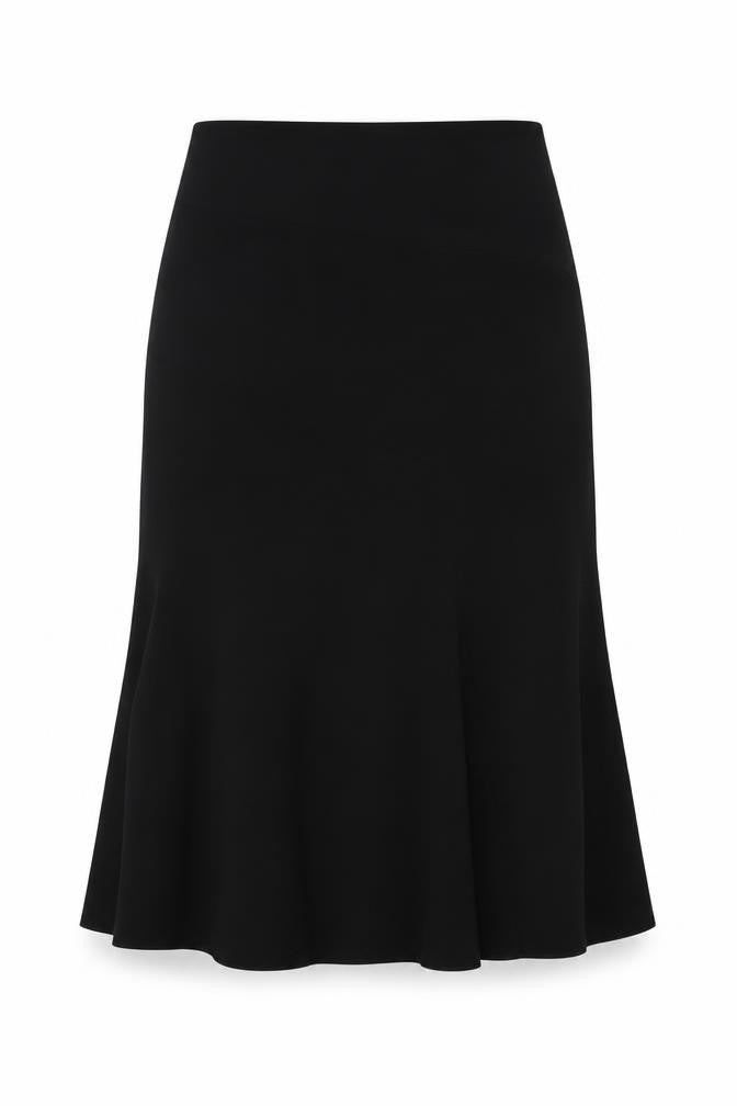 Gerry Weber Womens Black Polyester Swing Skirt Size 12 Zip