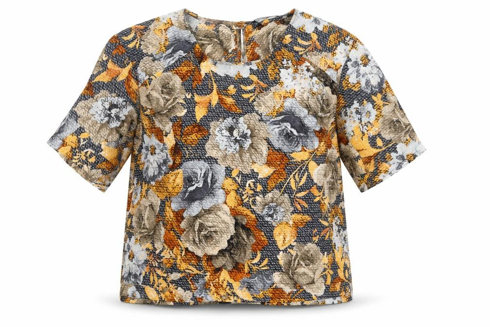 Zara Womens Multicoloured Floral Polyester Basic Blouse Size XS Round Neck