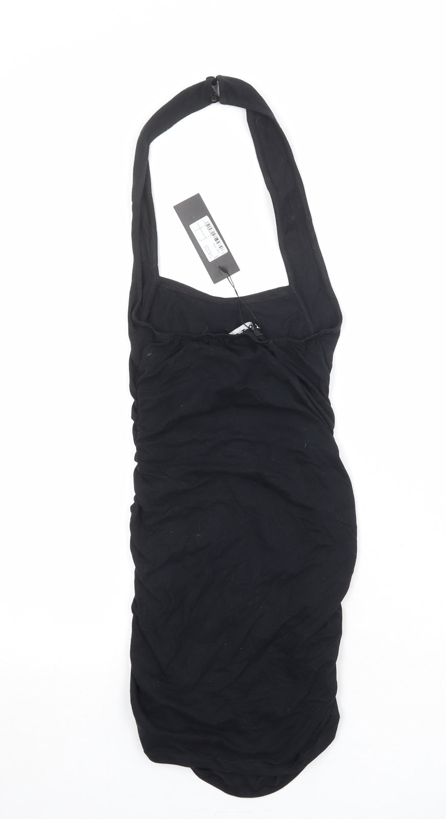 Motel Womens Black Cotton Bodycon Size 2XS Halter Button