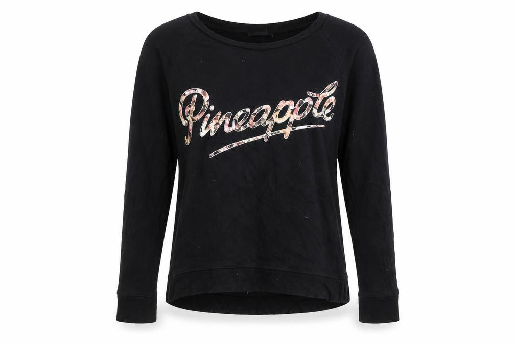 Oasis Womens Black Viscose Pullover Sweatshirt Size S Pullover - Pineapple