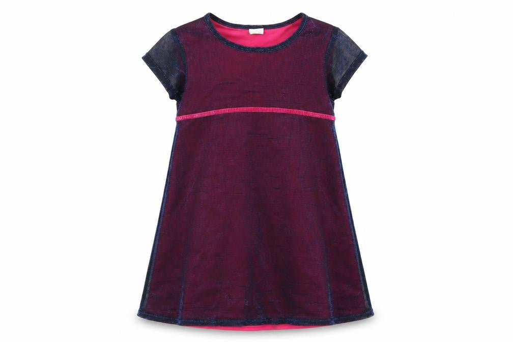 Adams Girls Blue Nylon A-Line Size 5 Years Boat Neck Pullover