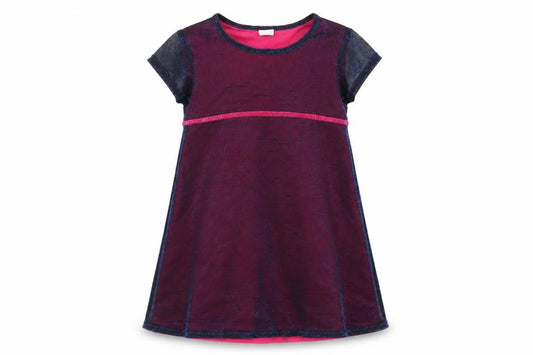 Adams Girls Blue Nylon A-Line Size 5 Years Boat Neck Pullover