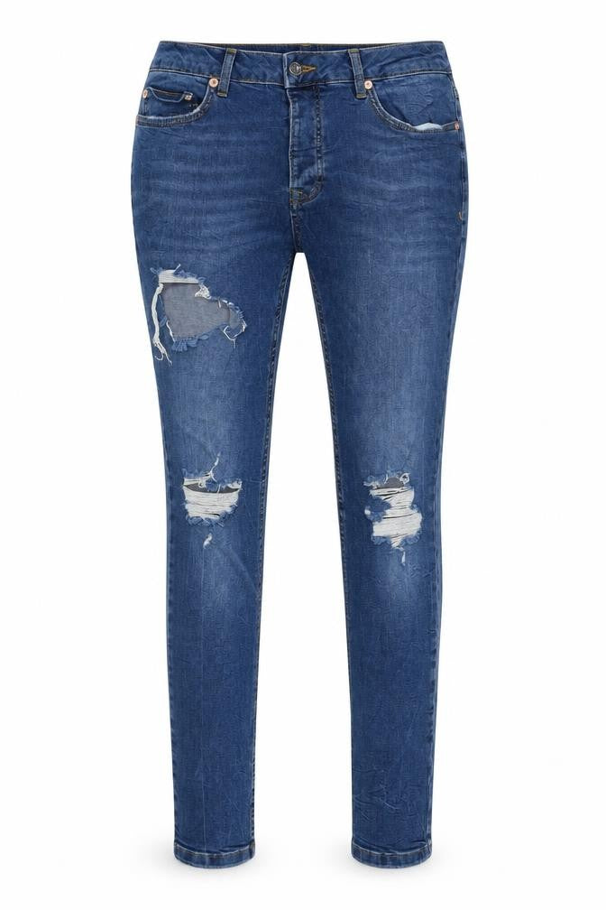 Topman Womens Blue Cotton Skinny Jeans Size 32 in L32 in Regular Zip