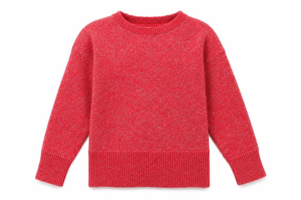Marks & Spencer Girls Pink Round Neck Acrylic Pullover Jumper Size 9-10 Years Pullover