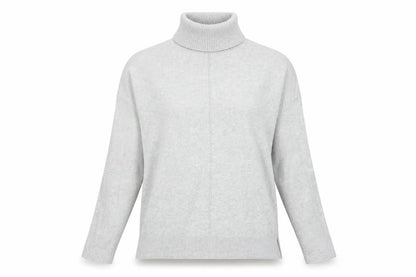 Next Womens Grey Roll Neck Cotton Pullover Jumper Size 12
