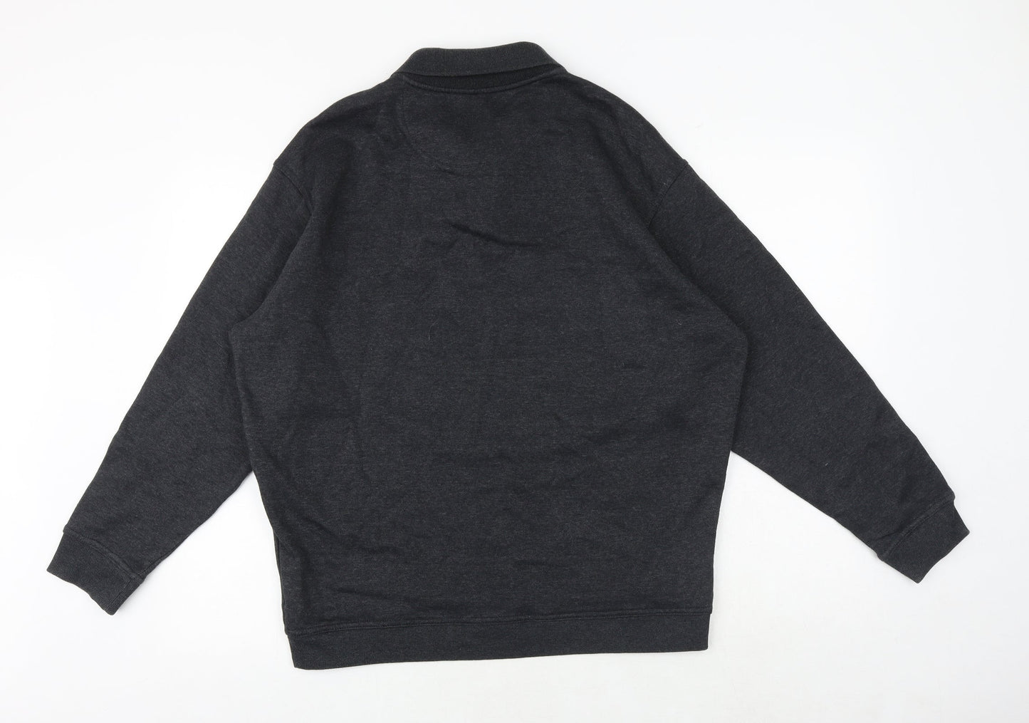 One Valley Mens Grey Cotton Pullover Sweatshirt Size L
