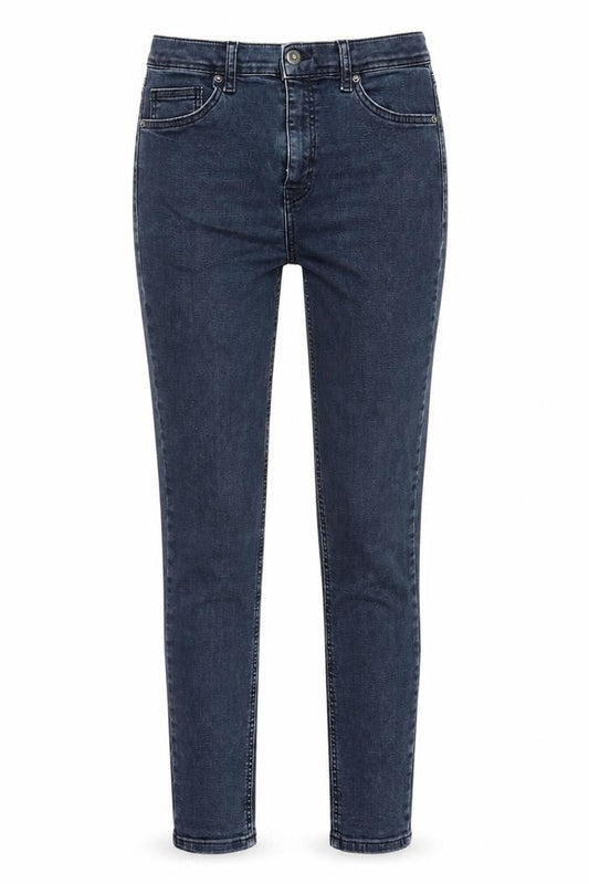 Topshop Womens Blue Cotton Skinny Jeans Size 30 in Extra-Slim Zip