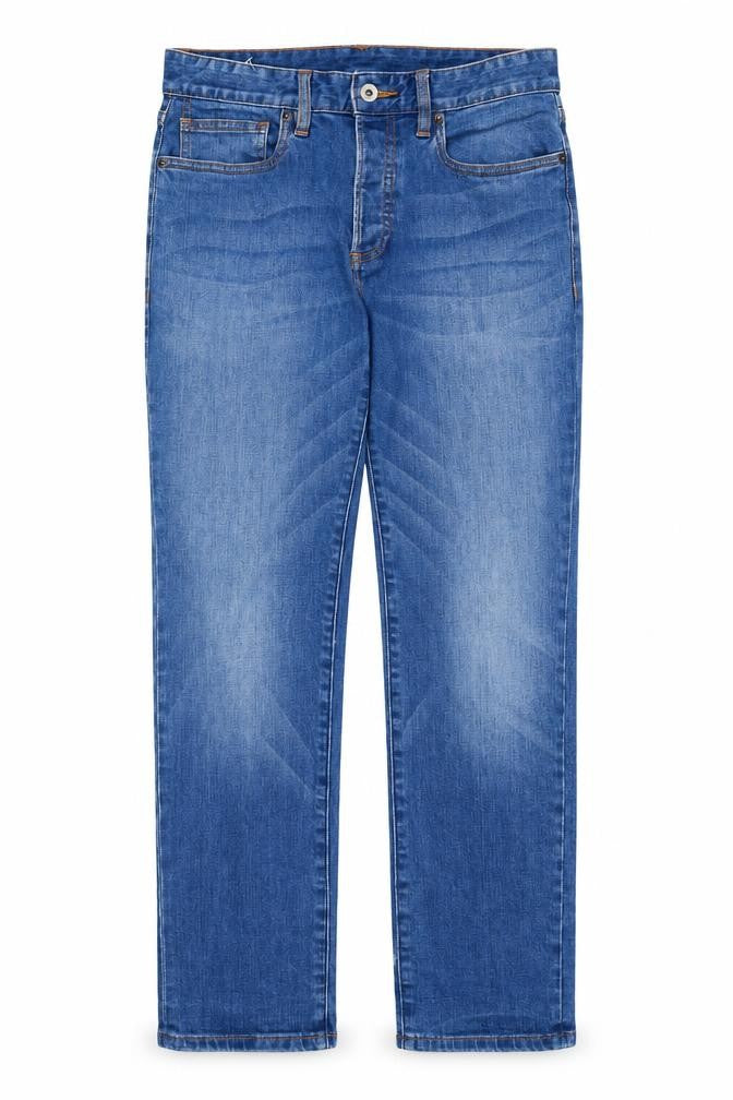 Topman Mens Blue Cotton Straight Jeans Size 30 in Regular Button - Short