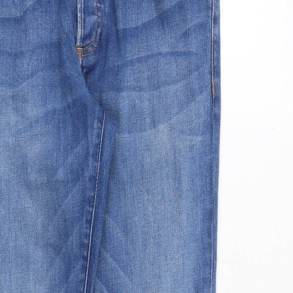 Topman Mens Blue Cotton Straight Jeans Size 30 in Regular Button - Short