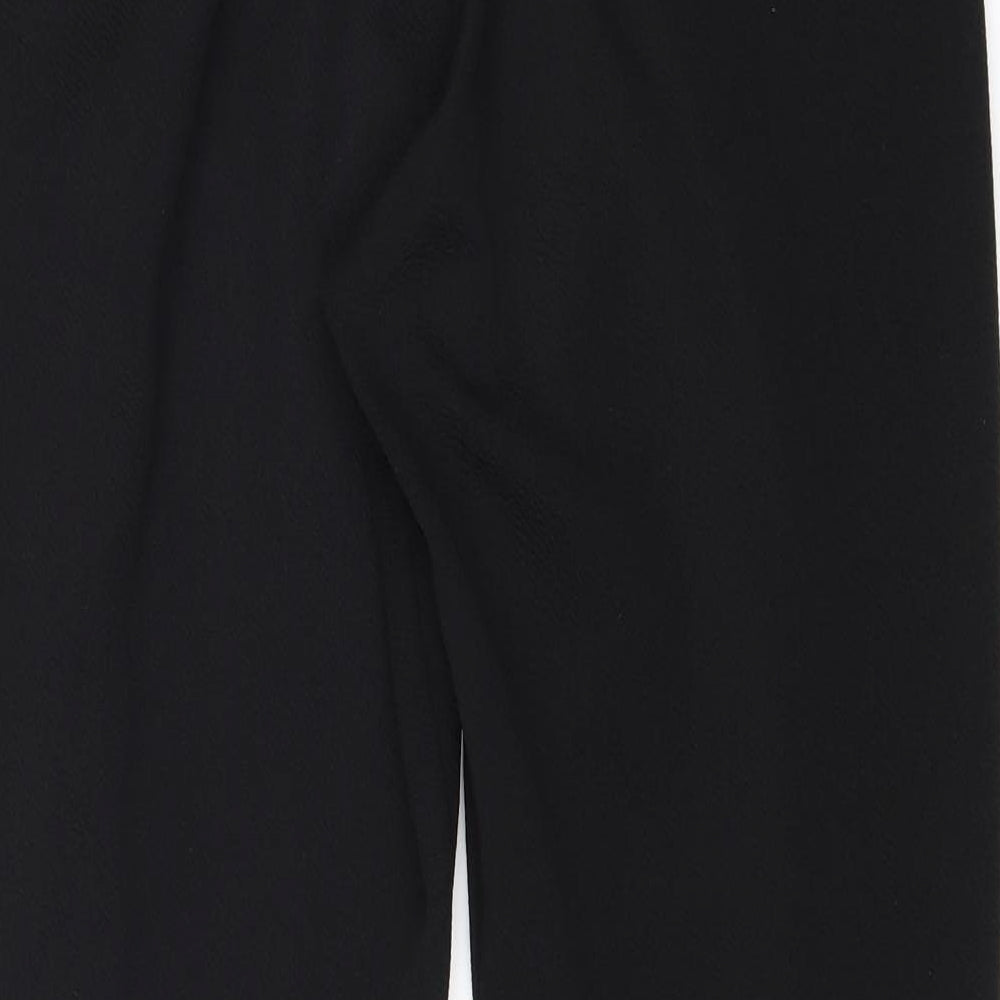 Select Womens Black Polyester Trousers Size 8 Regular Tie