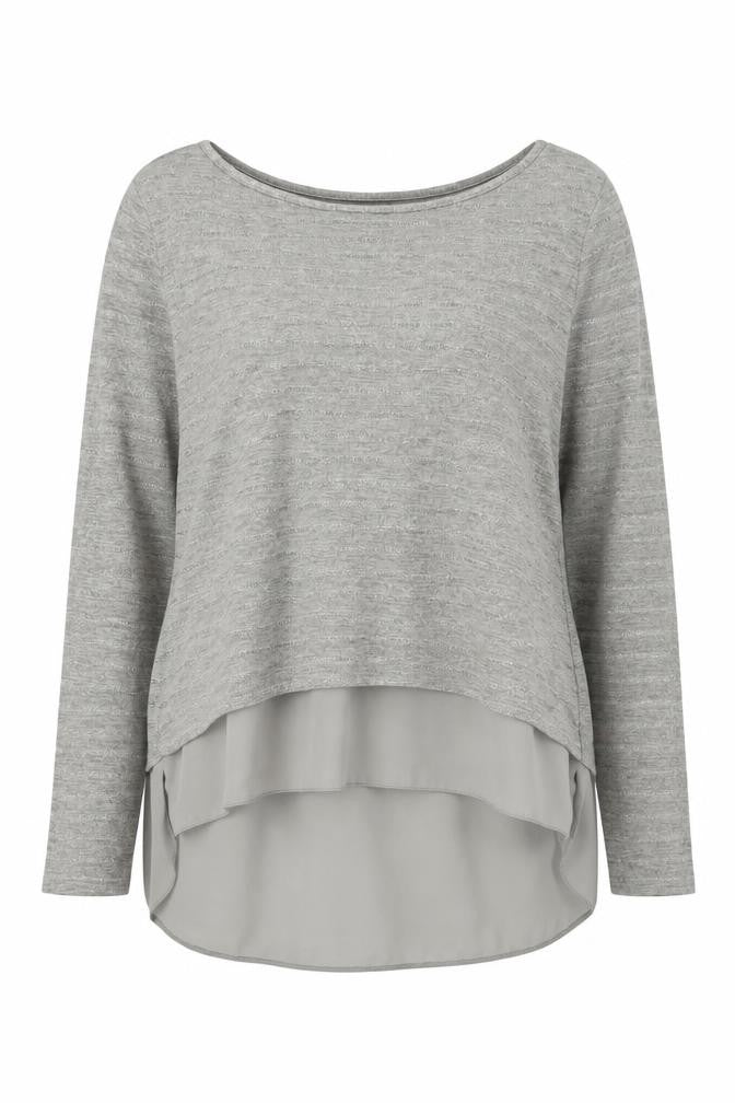 Oasis Womens Beige Round Neck Striped Polyester Pullover Jumper Size M
