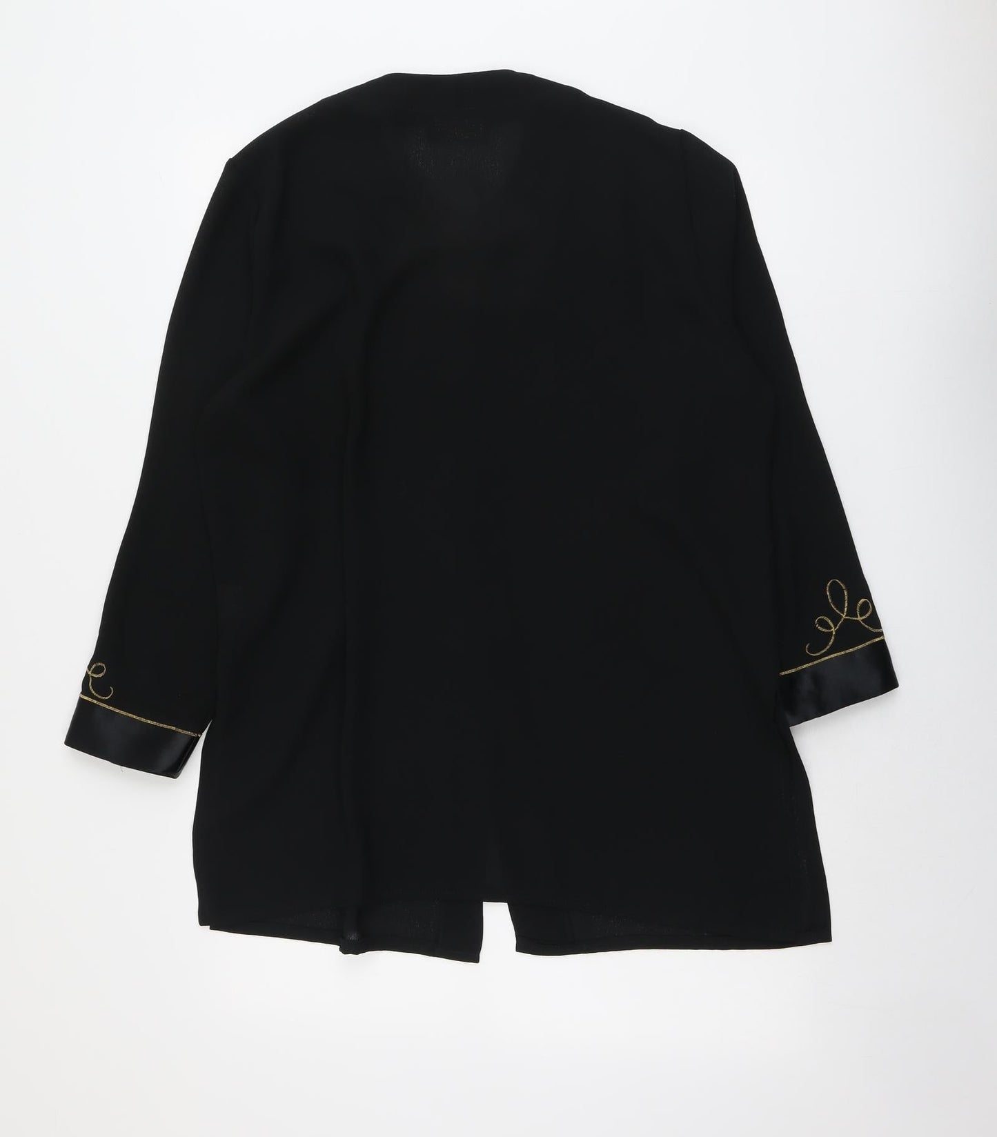 Legacy Womens Black Overcoat Coat Size 14 Button