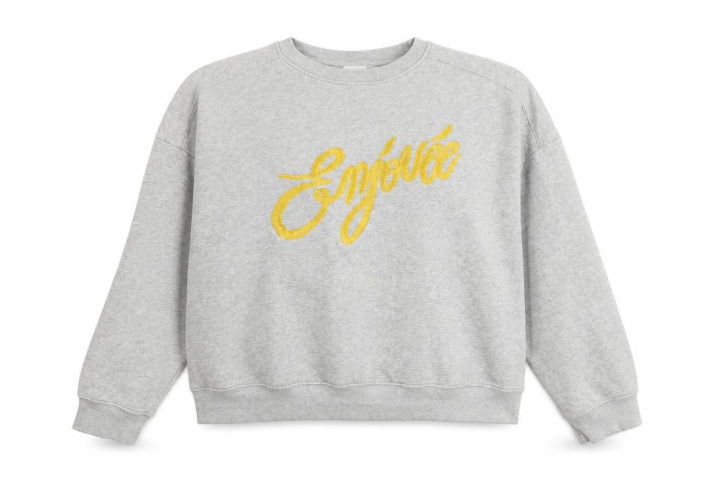 H&M Womens Grey Cotton Pullover Sweatshirt Size L Pullover - Enjouee