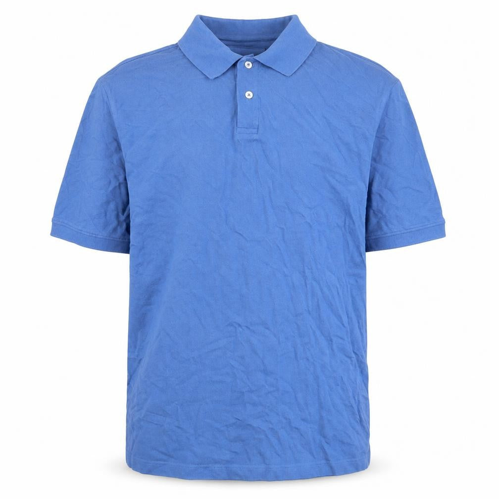 Brook Taverner Mens Blue 100% Cotton Polo Size XL Collared Button