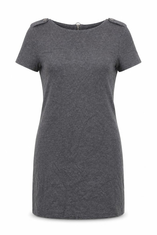 Gap Womens Grey 100% Cotton Shift Size XS Round Neck Zip