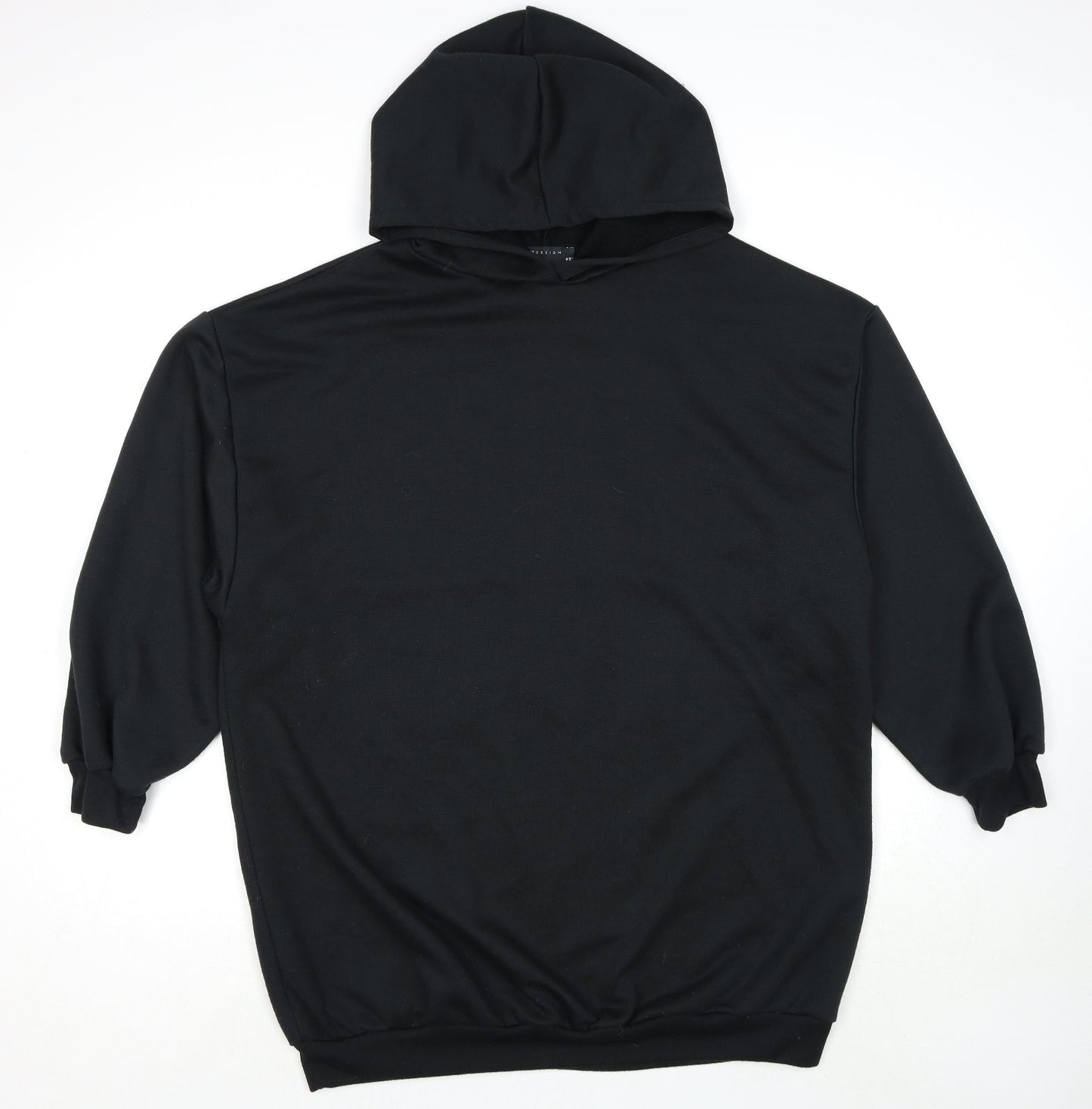 ASOS Womens Black Polyester Pullover Hoodie Size 10 Pullover