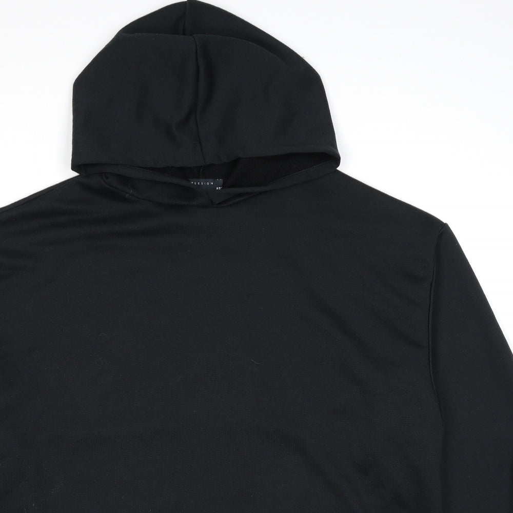 ASOS Womens Black Polyester Pullover Hoodie Size 10 Pullover