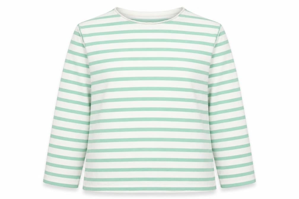 ASOS Womens White Striped Cotton Pullover Sweatshirt Size 10 Pullover