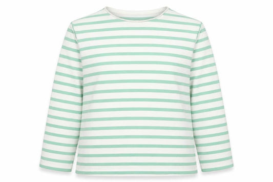 ASOS Womens White Striped Cotton Pullover Sweatshirt Size 10 Pullover