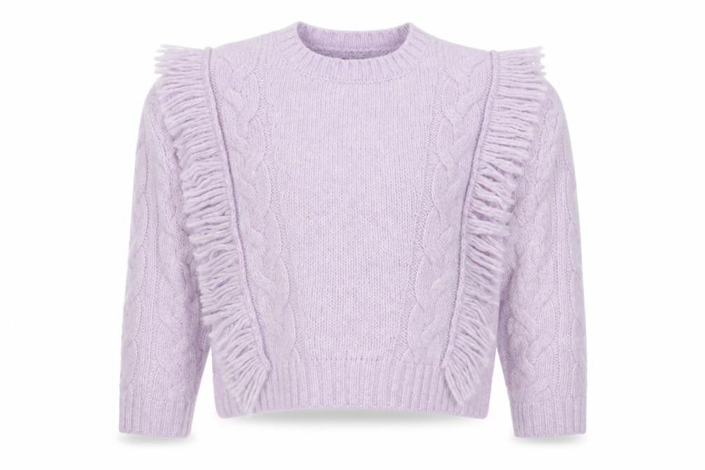 Brave Soul Womens Purple Round Neck Polyester Pullover Jumper Size S