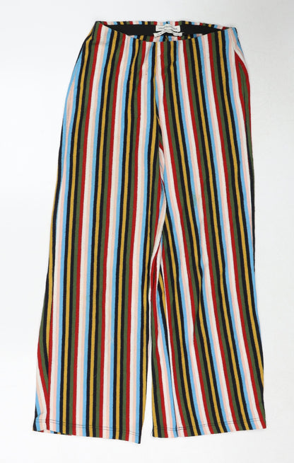 Urban Outfitters Womens Multicoloured Striped Polyester Trousers Size XS Regular
