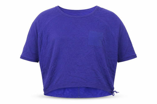Marks and Spencer Womens Blue Viscose Basic Blouse Size M Round Neck