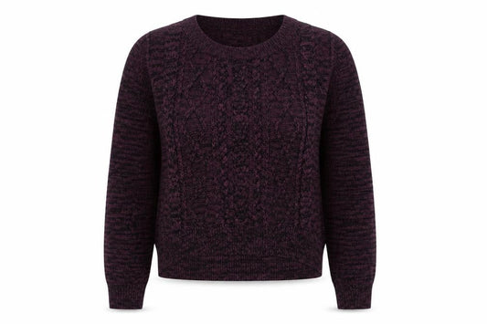 Divided by H&M Womens Purple Round Neck Cotton Pullover Jumper Size 12