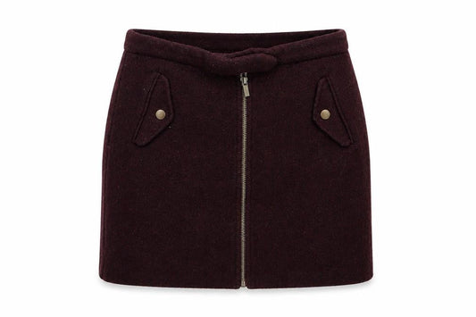 New Look Womens Purple Polyester A-Line Skirt Size 8 Zip