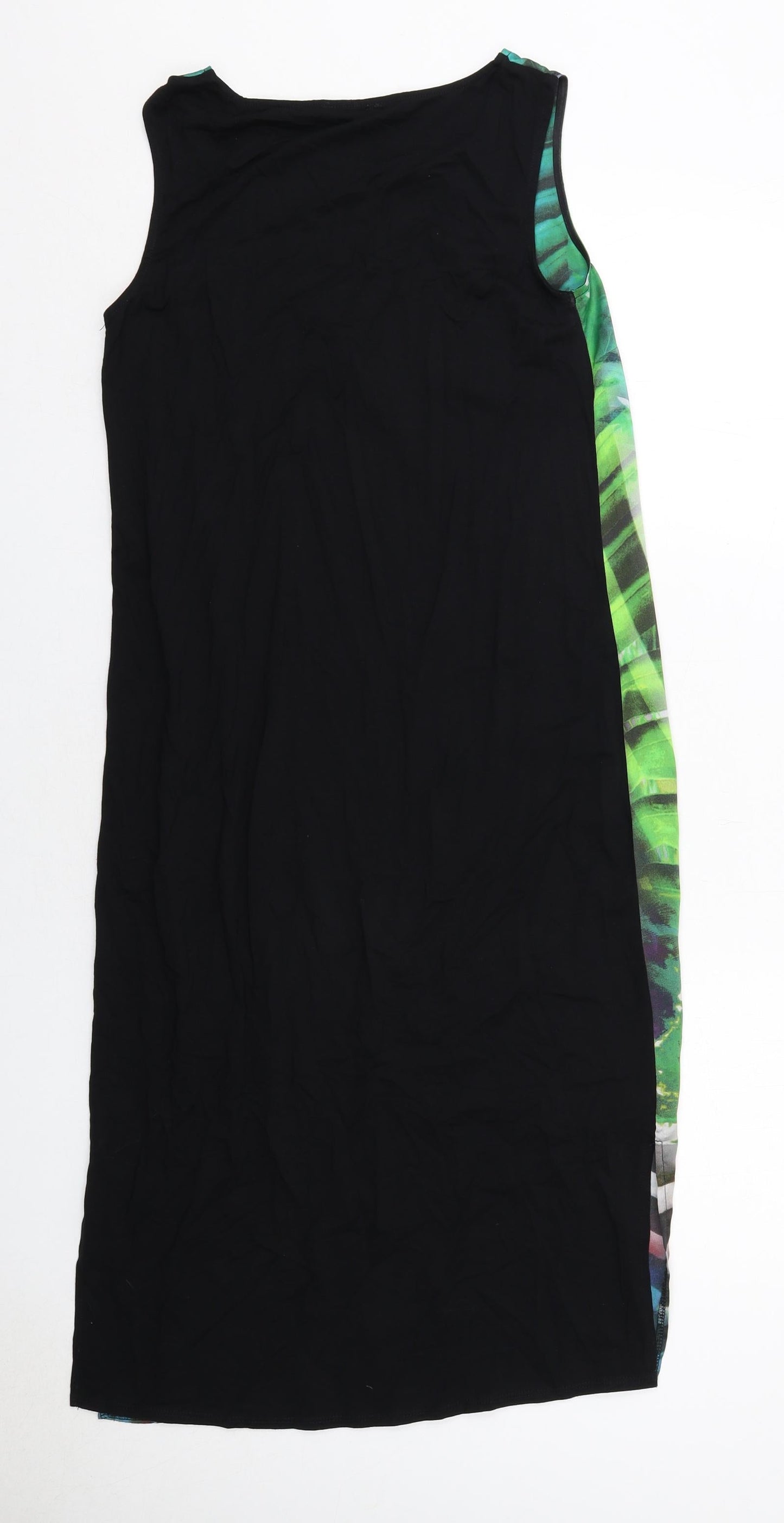 River Island Womens Multicoloured Geometric Polyester Tank Dress Size 8 Round Neck Pullover