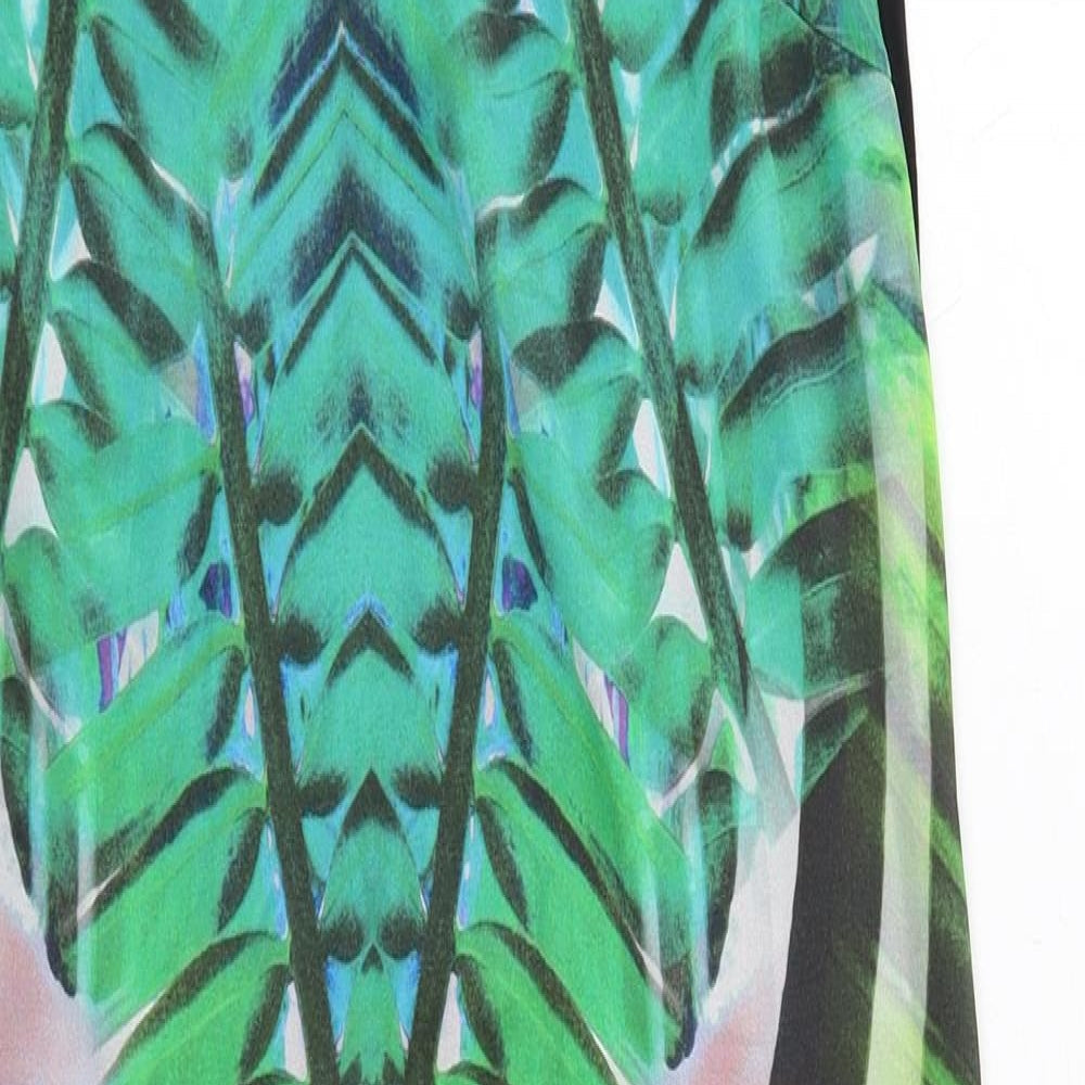 River Island Womens Multicoloured Geometric Polyester Tank Dress Size 8 Round Neck Pullover