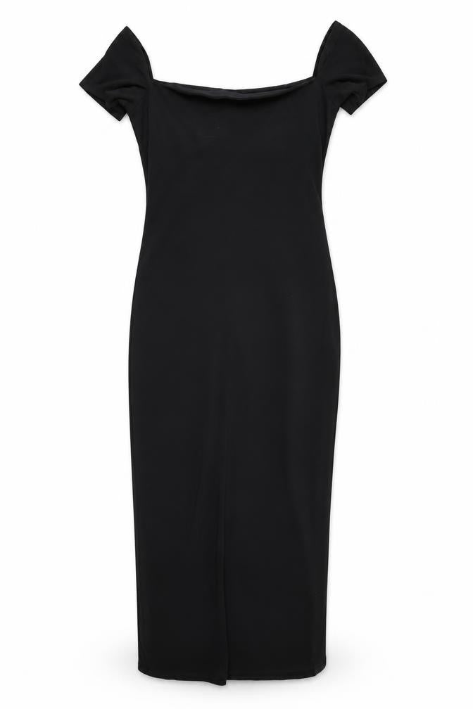 Laundry Womens Black Polyester Sheath Size 10 Square Neck Pullover