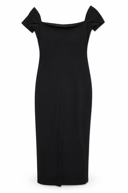 Laundry Womens Black Polyester Sheath Size 10 Square Neck Pullover