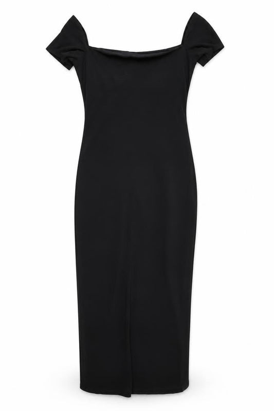 Laundry Womens Black Polyester Sheath Size 10 Square Neck Pullover