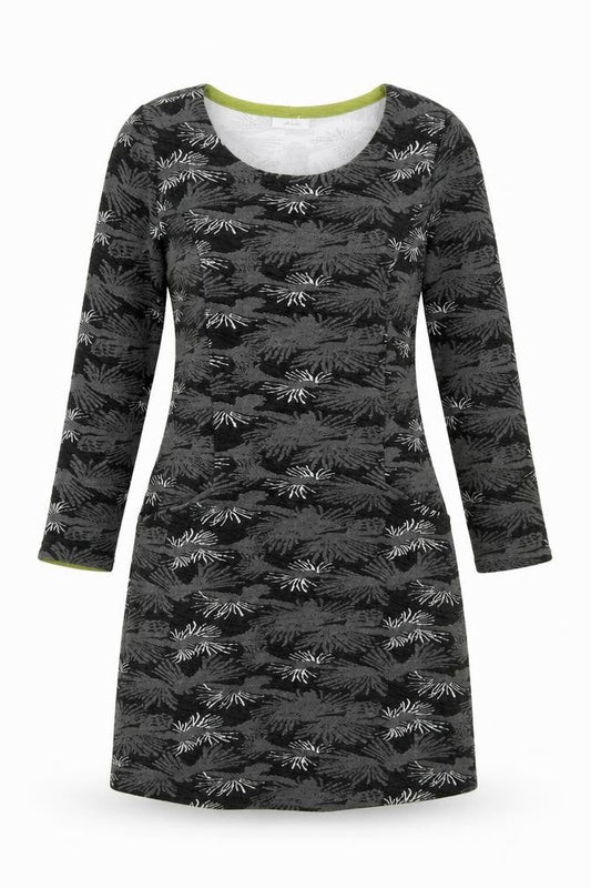 Adini Womens Grey Geometric Polyester Sheath Size XS Scoop Neck Pullover