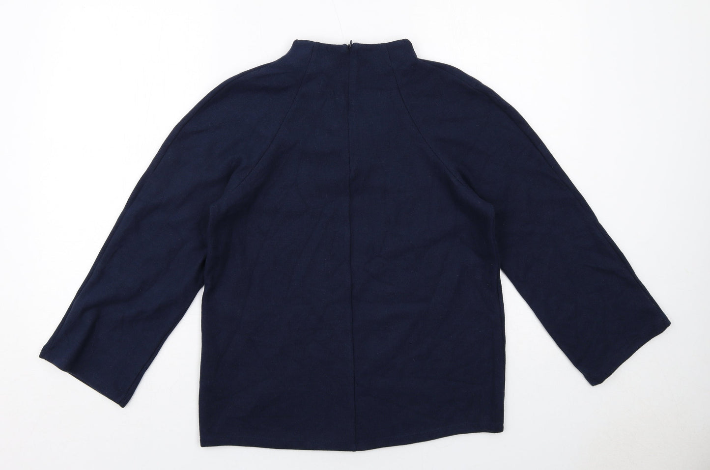 Marks and Spencer Womens Blue Polyester Pullover Sweatshirt Size 12 Zip