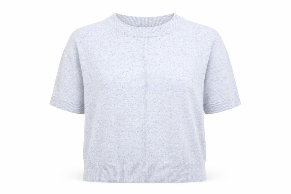 Marks & Spencer Womens Blue Round Neck Cotton Pullover Jumper Size L