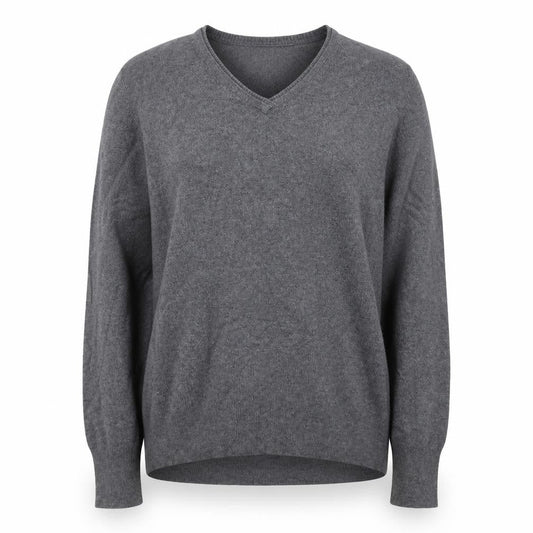Debenhams Womens Grey V-Neck Viscose Pullover Jumper Size 18