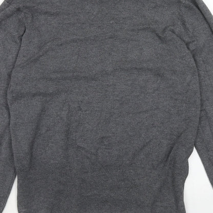 Debenhams Womens Grey V-Neck Viscose Pullover Jumper Size 18