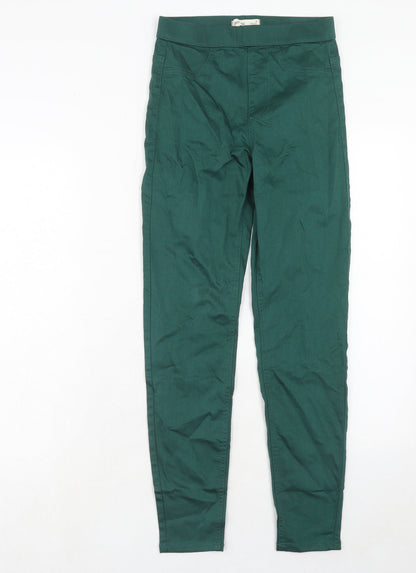 Marks & Spencer Womens Green Cotton Jegging Jeans Size 6 Regular