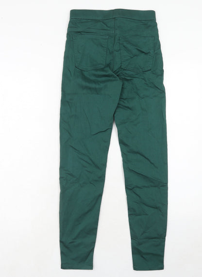 Marks & Spencer Womens Green Cotton Jegging Jeans Size 6 Regular