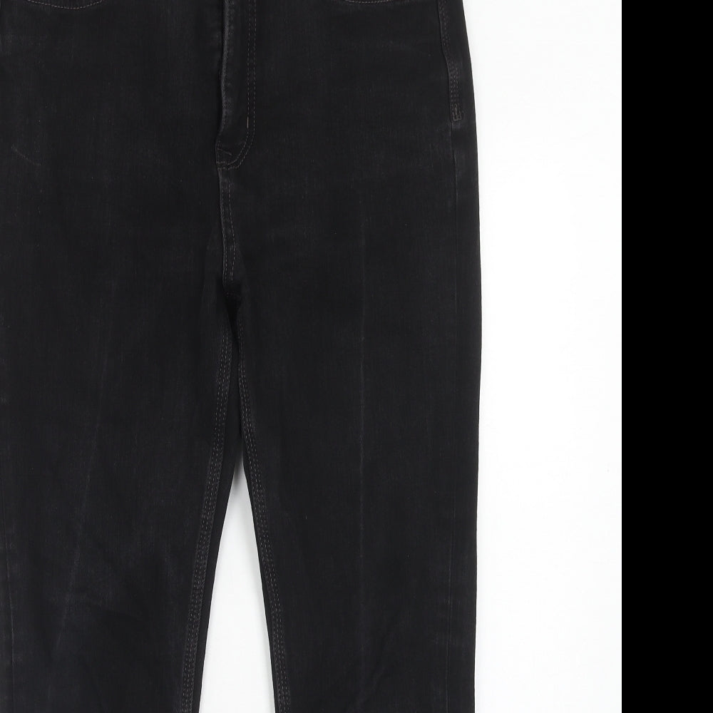 Marks and Spencer Womens Black Cotton Skinny Jeans Size 32 in Regular Zip