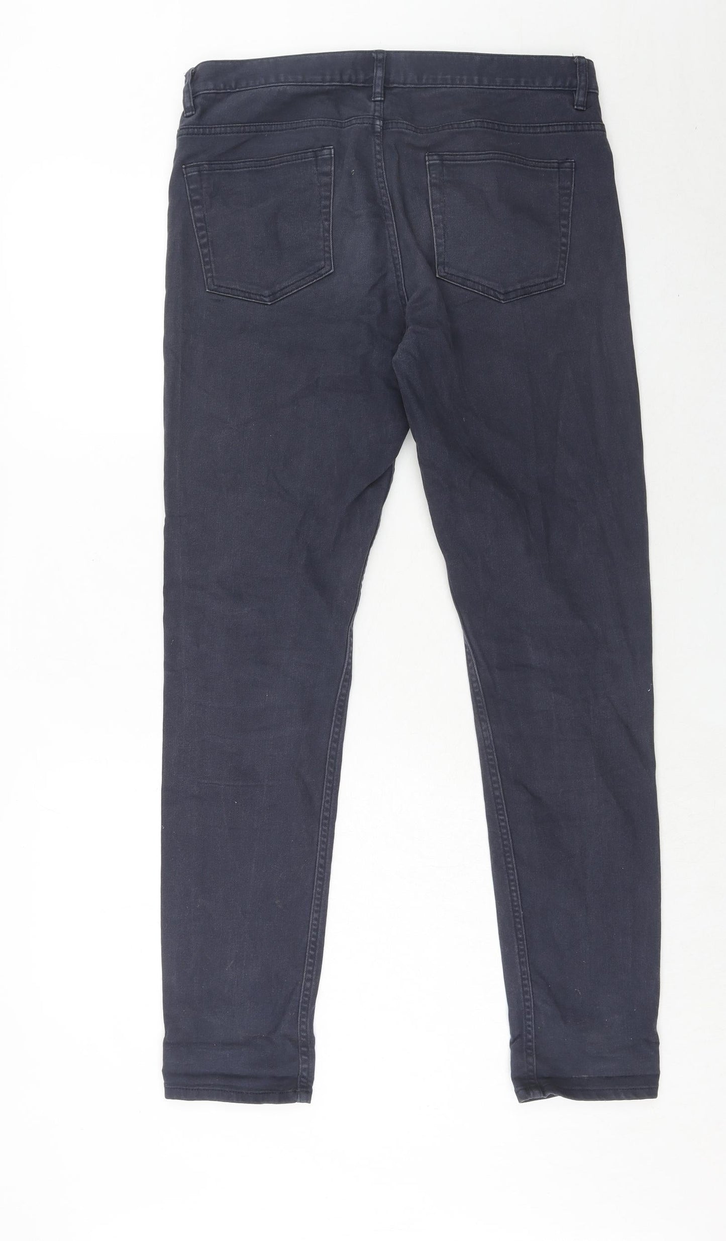 H&M Mens Black Cotton Skinny Jeans Size 31 in Regular Zip