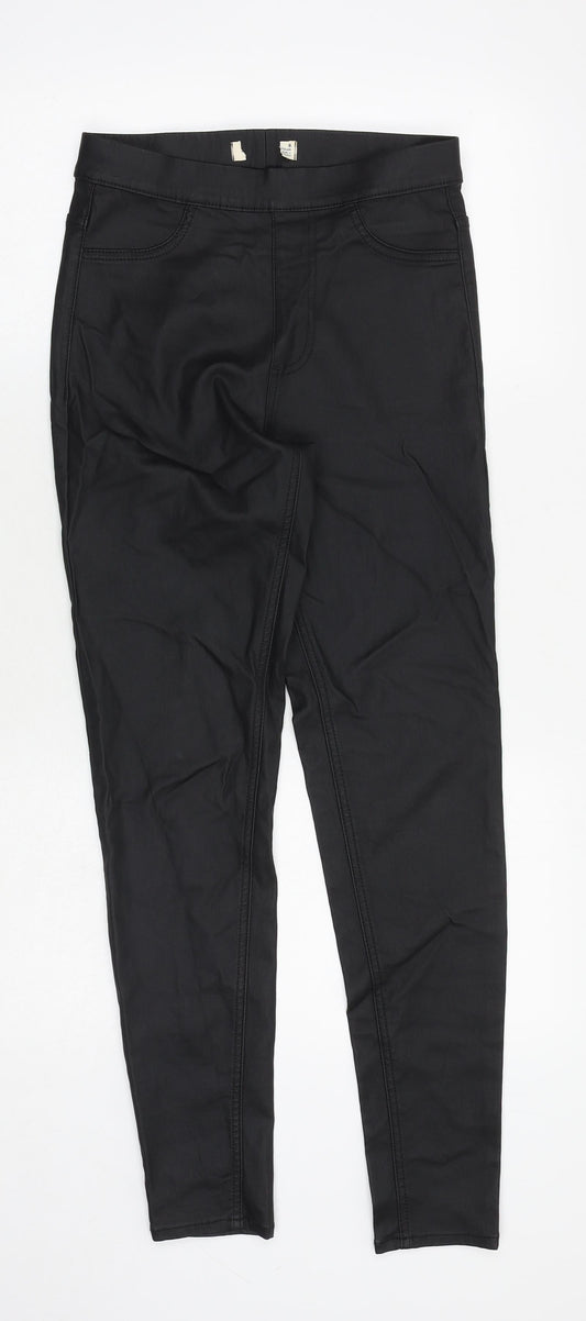 Marks and Spencer Womens Beige Viscose Trousers Size 8 Regular