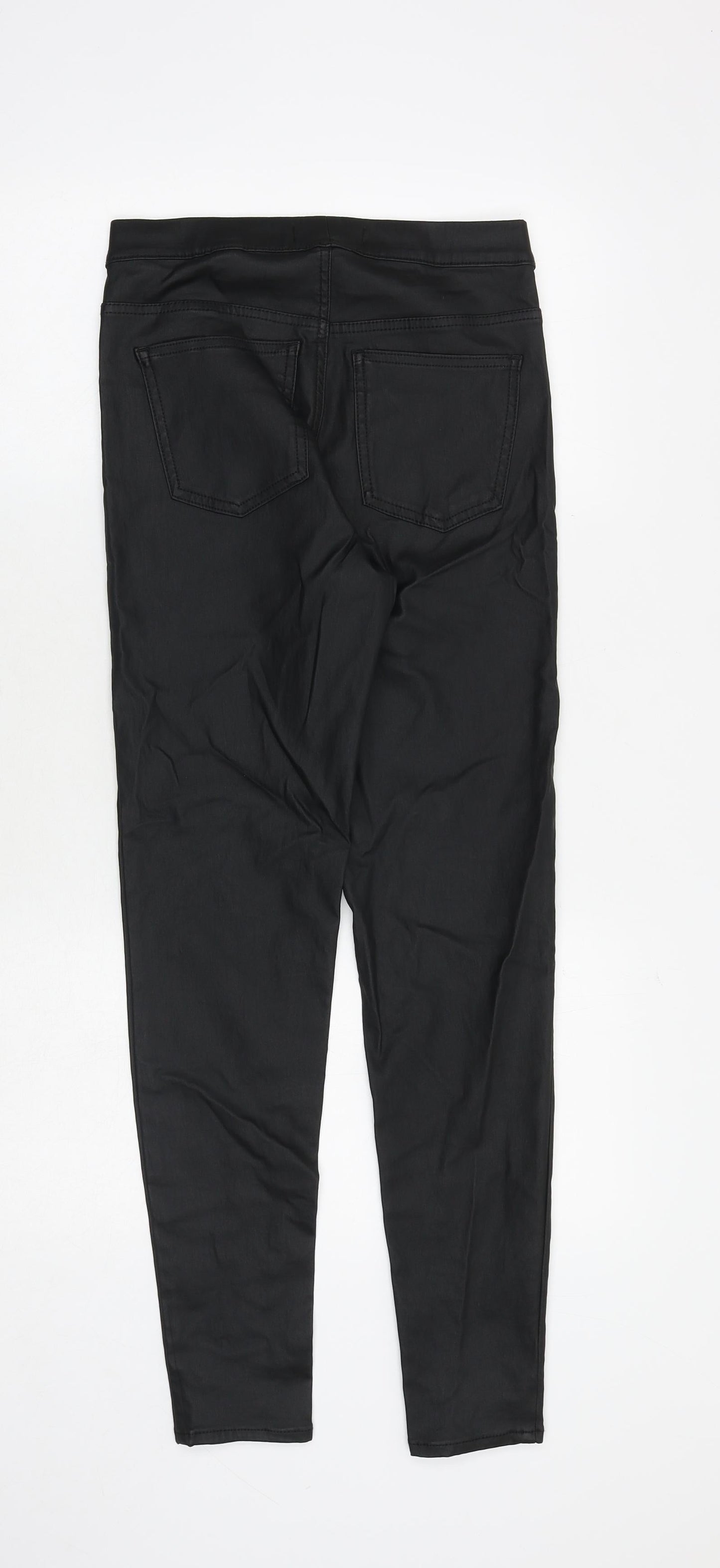 Marks and Spencer Womens Beige Viscose Trousers Size 8 Regular