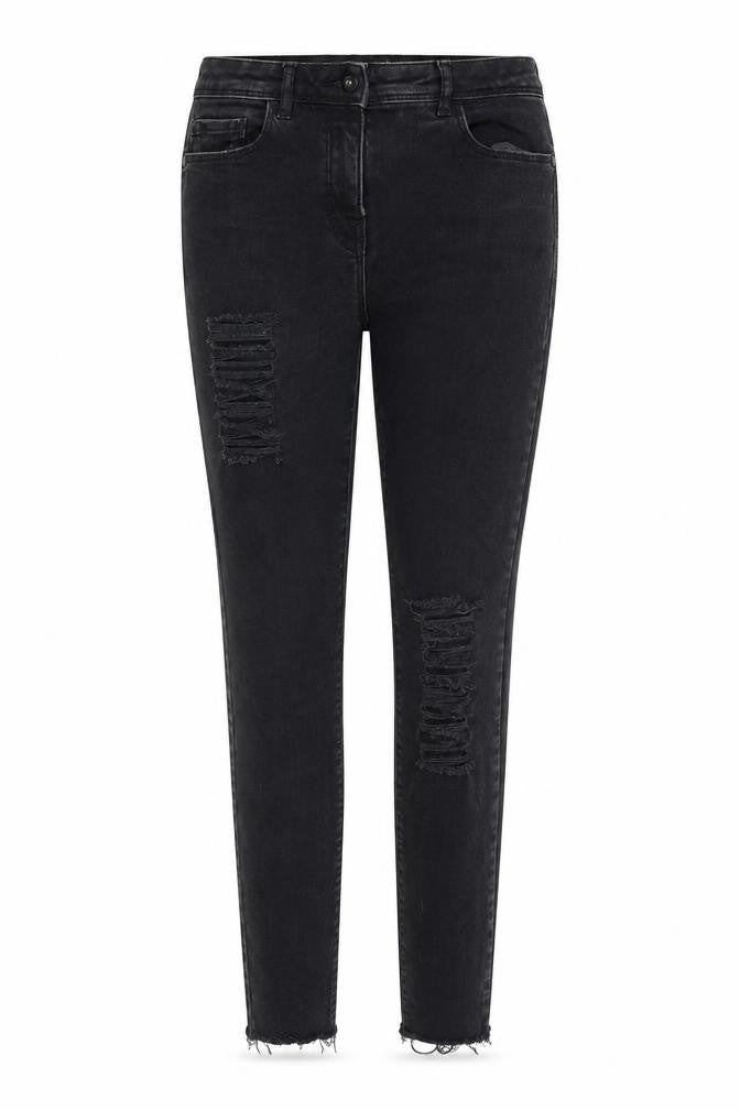 NEXT Womens Black Cotton Skinny Jeans Size 8 Regular Zip