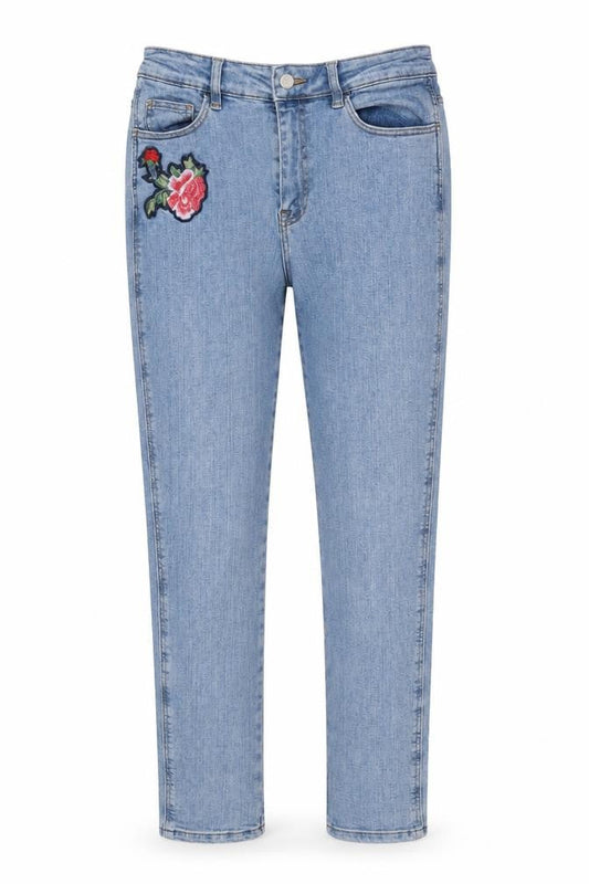 Marks & Spencer Womens Blue Cotton Skinny Jeans Size 8 Regular Zip